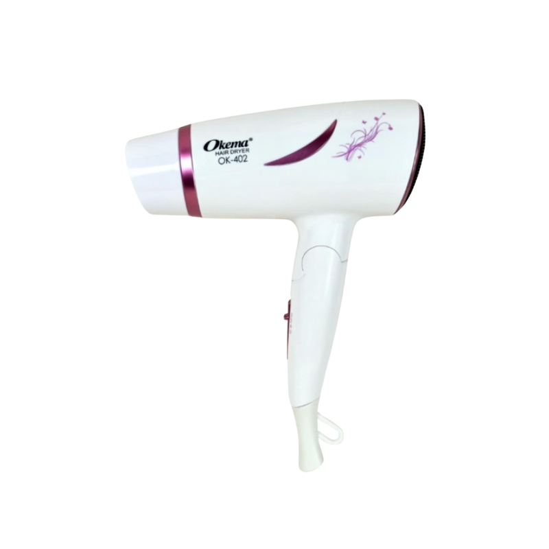 Okema Mini Hair Dryer OK402, 1900W Ionic Travel Dryer