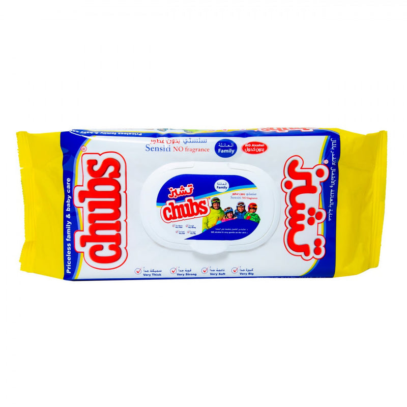 Chubs Unscented Baby Wipes, Large Thick, 40 Count