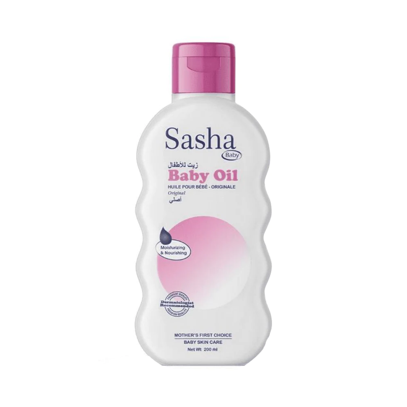 Sasha Baby Moisturizing Oil, Mineral Oil, 200ml