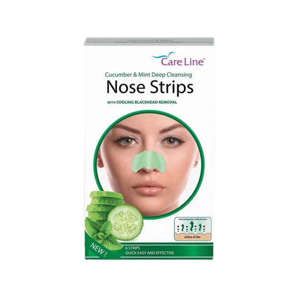 Nose Pore Strips Deep Cleansing Cucumber & Mint Care Line 6 Strips