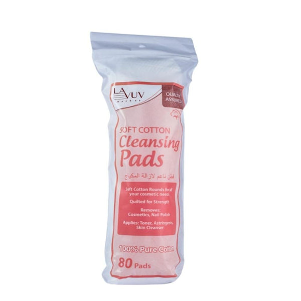 Lavuv Makeup Remover Cotton Pads 80 Count for Facial Cleansing