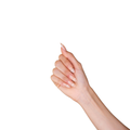 Almond Fake Nails Self-Adhesive Elegant Beige White Outline Luca 24pcs