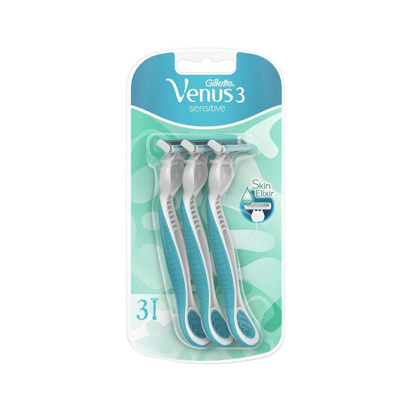 Venus Sensitive Razor Disposable 3-Blade Women's Gillette 3-Piece