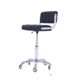 Salon System Black Striped Leather Office Chair B1383-1