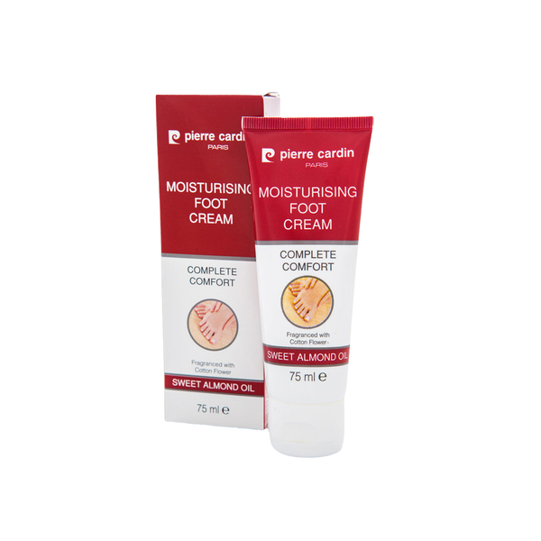 Pierre Cardin Foot Cream Moisturizing Sweet Almond Oil Cotton Flower Extract 75ml