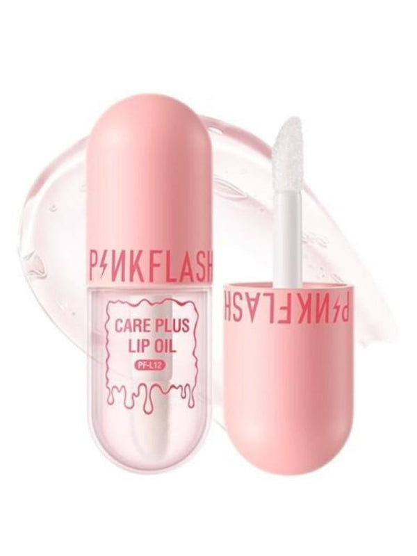 Lip Oil Hydrating Gloss Pink Flash Care Plus 5ml