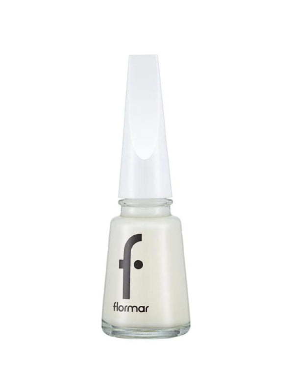 White Nail Polish Bright Shine Quick Dry Flormar 11ml