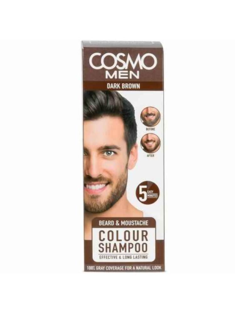 Cosmo Beard and Mustache Color Shampoo Dark Brown 180 ml