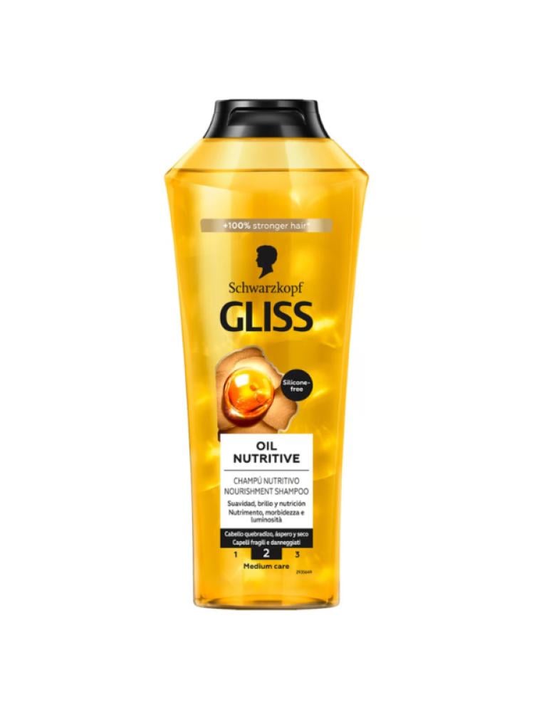 Schwarzkopf Gliss Oil Nutritive Shampoo for Stressed Damaged Hair - 400ml