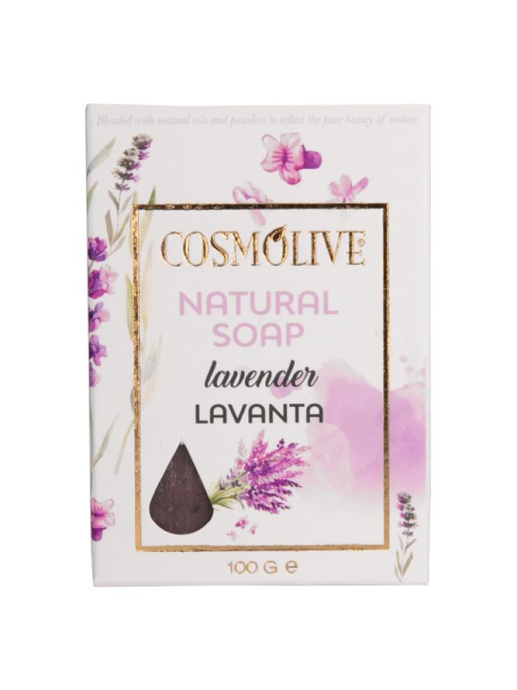 Natural Bar Soap Lavender Soothing Gentle Cosmolive 100g