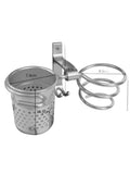 Salon System Dual Wall Mount Hair Dryer Holder Silver