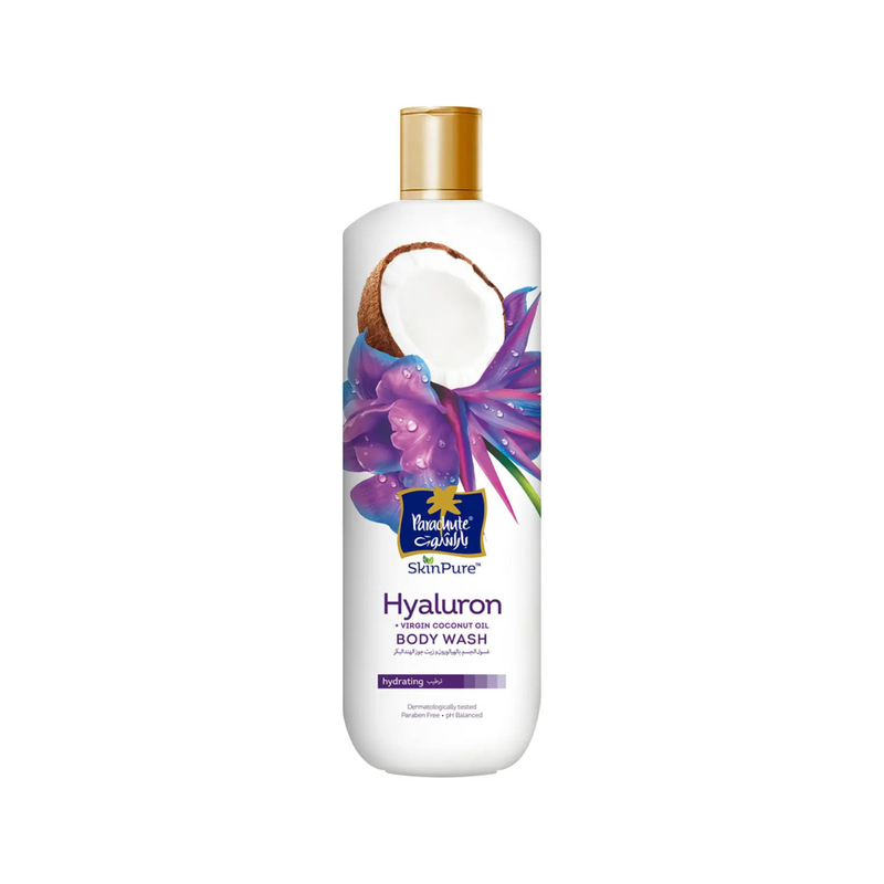Parachute Body Wash with Hyaluronic Acid and Virgin Coconut Oil, Moisturizing, 400ml