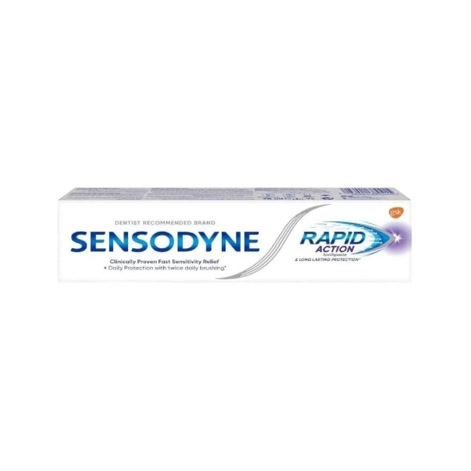 Sensodyne Rapid Action Toothpaste for Sensitive Teeth Whitening & Stain Removal 75ml