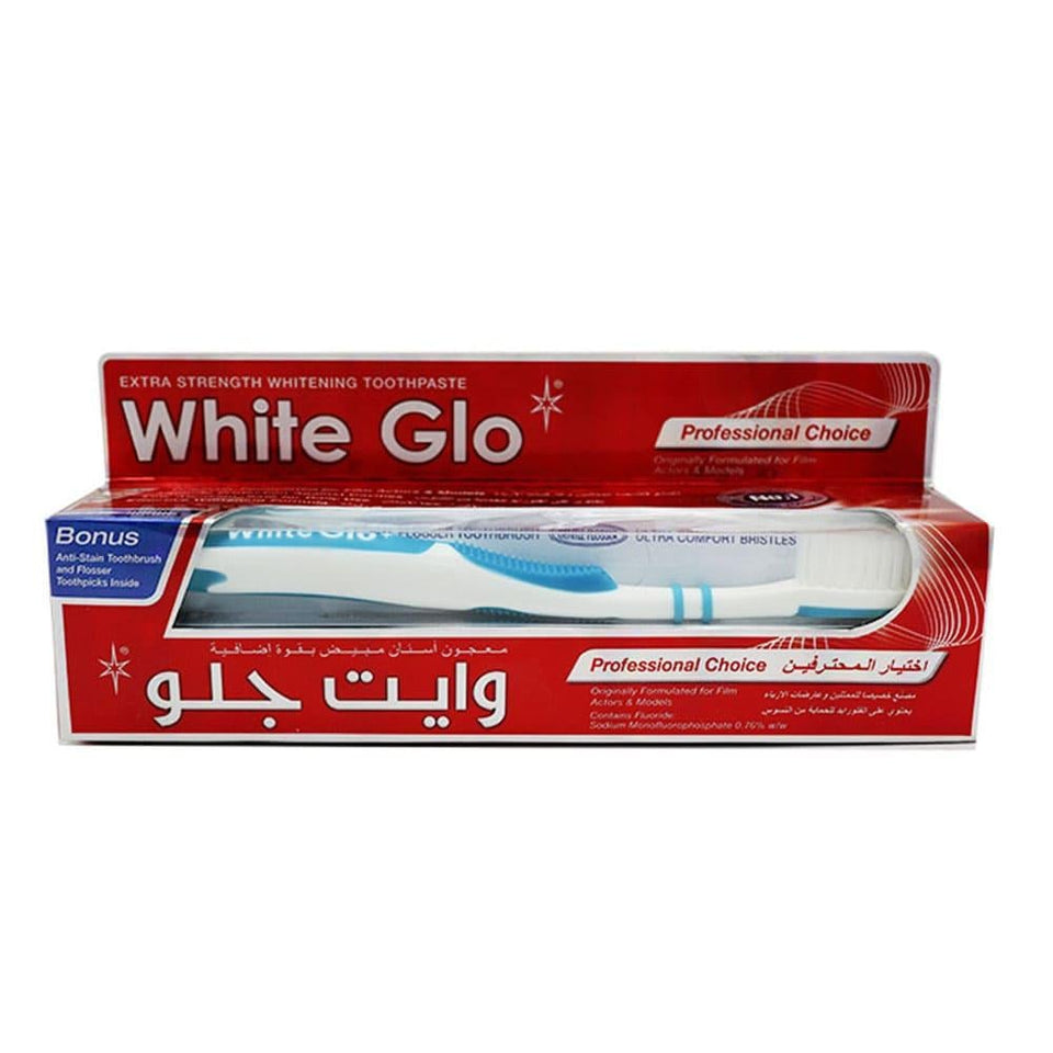 White Glo Professional Choice Whitening Toothpaste Fresh Breath & Stain Removal 100ml