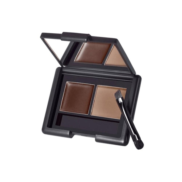 Elf Eyebrow Powder Kit Gel and Powder Medium Brown Dual-Ended Brush