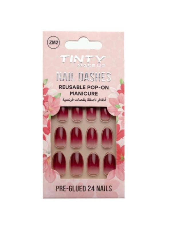 Easy French Tip Nails at Home Press-On TINTI 24 Pieces ZM2