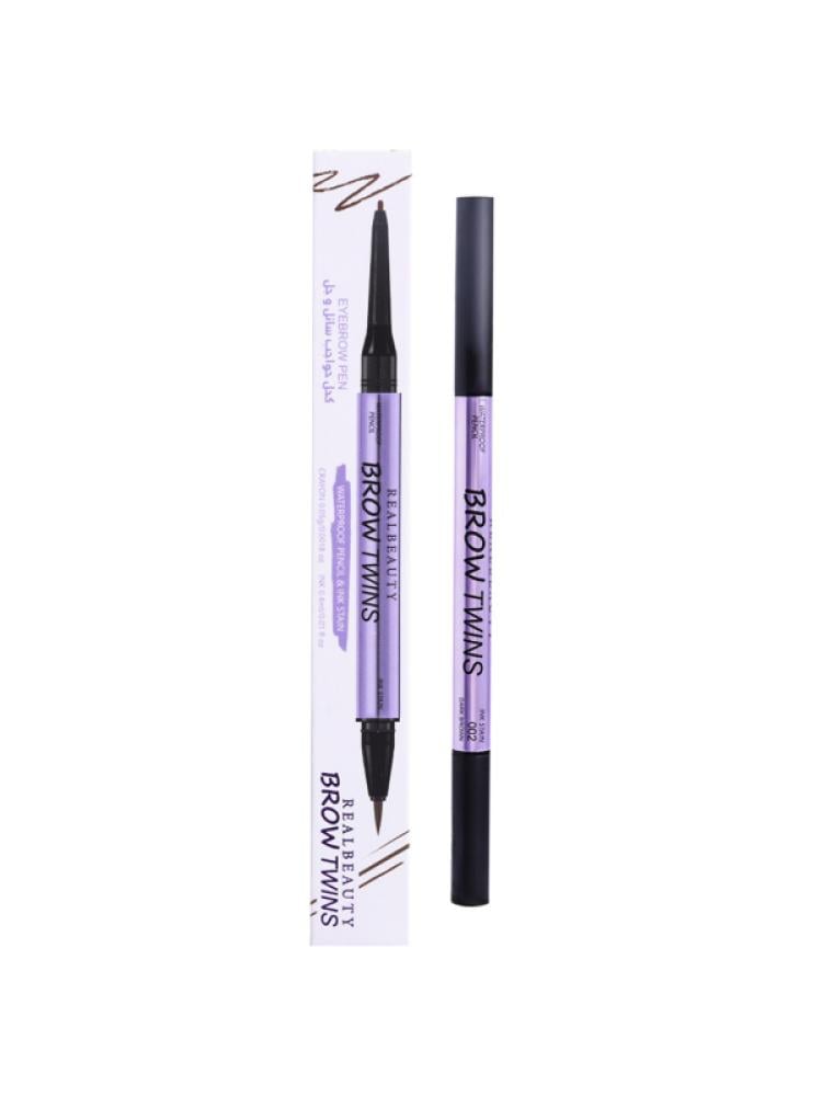 Waterproof Eyebrow Pencil Defining Fine Tip Dark Brown Real Beauty 0.4ml