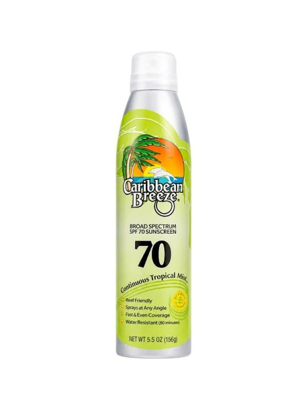 Spray Sunscreen for Face SPF 70 Broad Spectrum Caribbean Breeze 156ml