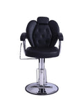 Salon System A8221B Black Women's Haircut Chair with Hydraulic Lift