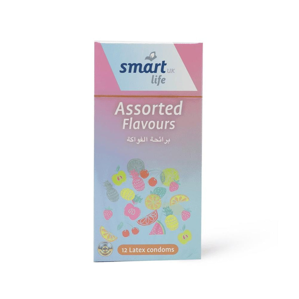 Smart Life Flavored Condoms for Enhanced Pleasure & Protection 12ct