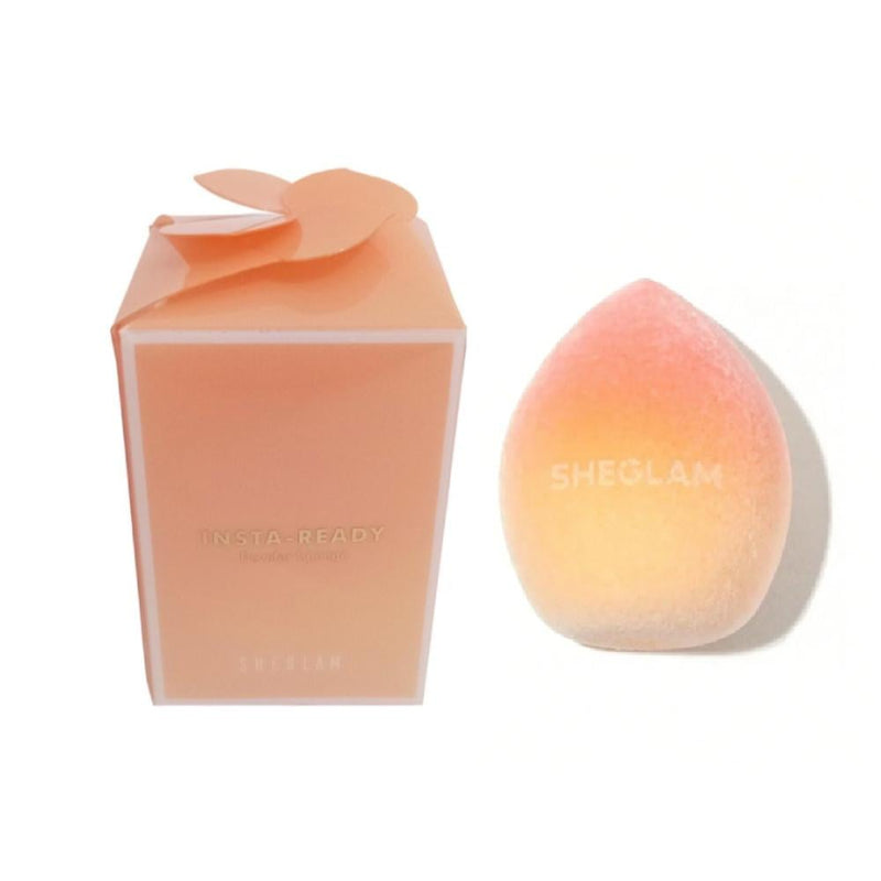 Sheglam Powder Makeup Sponge, Face Powder Applicator, Pink with Satin Ribbon