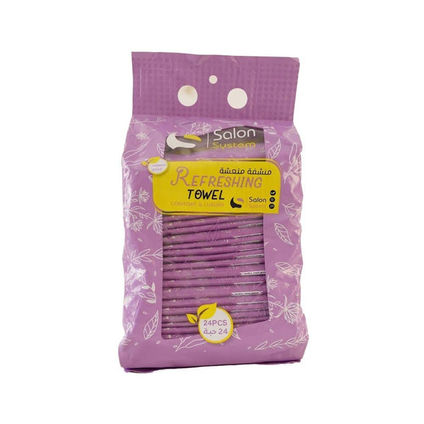 Refreshing Wet Wipes for Face Lavender Salon System 24 Pieces