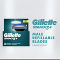 Gillette Mach3+ Razor Blade Refills - 3 Count