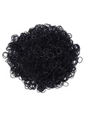 Hair Elastics for Thin Hair Black Plastic Salon System 50 Pack
