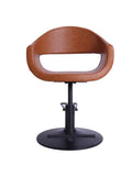 Salon System Round Salon Chair with Back Opening Model 2025 Camel