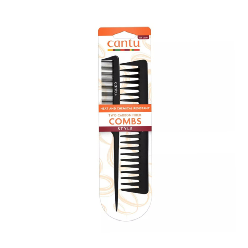 Cantu Carbon Fiber Styling Comb Set Heat Resistant Detangling