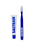 Saltrain Grey Salt Toothpaste Travel Kit, Blue Toothpaste & Toothbrush, 30g