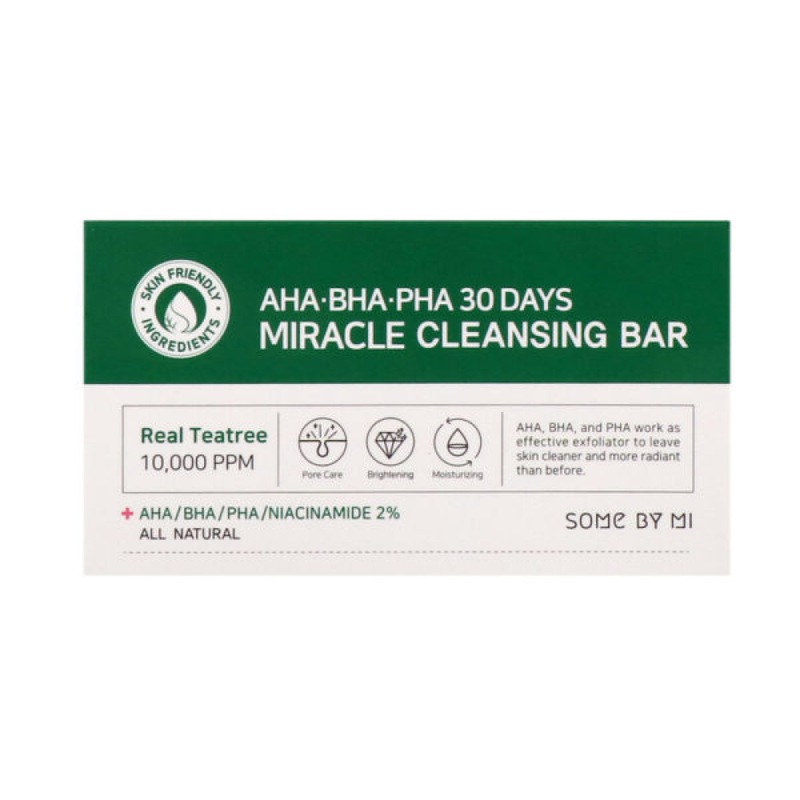 Some By Mi 30 Day Care Facial Cleansing Soap with AHA BHA PHA, 106g