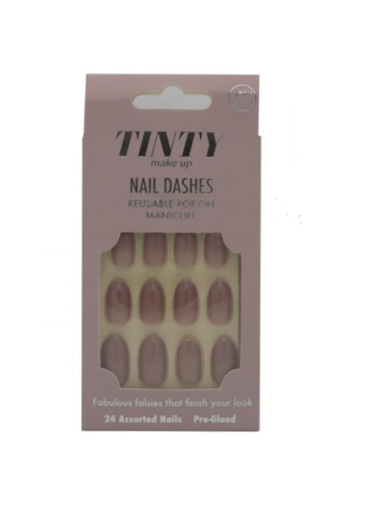 Press-On Adhesive Nails Natural Look Model MS10 Tinty 24 Pieces