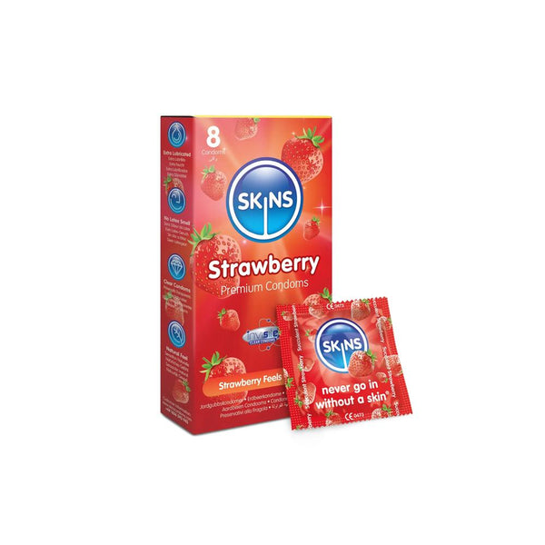Best Flavored Condoms Strawberry Premium Skins 8 Pack