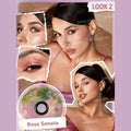 Sheglam Vinyl Pop Eyeshadow Palette Rose Sonata Cream and Powder 8.5g