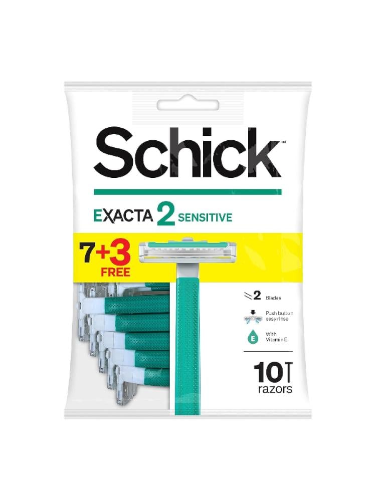 Exact2 Razor for Sensitive Skin Aloe Vera Schick 7+3