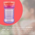 Munchkin Non Spill Cup 360 Degree Soft Rim Hydrate Edg Vital Baby Purple