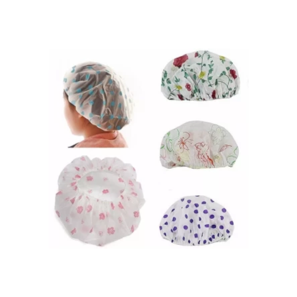 Hair Saver Shower Cap Set, 6-Piece Waterproof Reusable Plastic