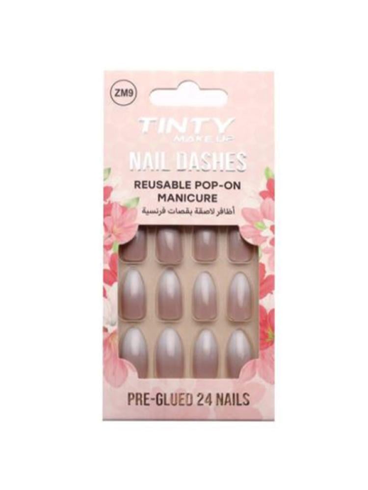Easy French Tip Nails at Home Press-On Nails Tinty 24pcs ZM9