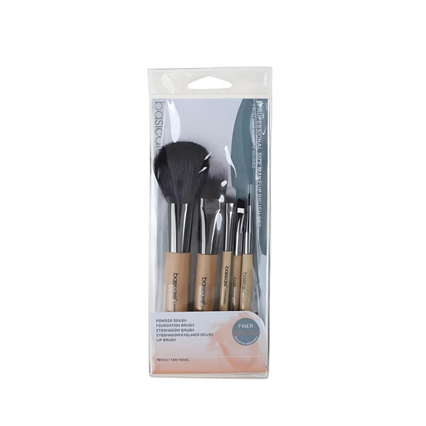Basicare Professional Makeup Brush Set 1961, 5-Piece Cosmetic Kit