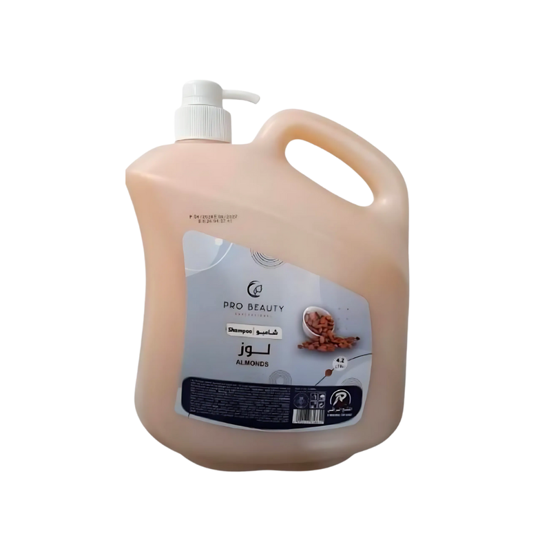 Pro Beauty Almond Hair Shampoo, Strengthening and Moisturizing, 4.2 Liters