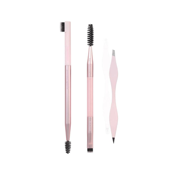 Real Techniques Eyebrow Shaping Kit, 3-Piece Brush and Tweezer Set