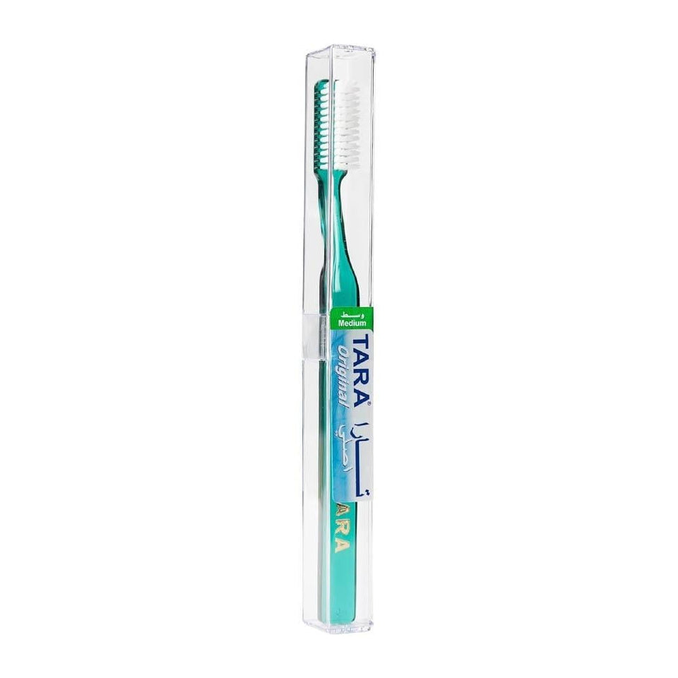 Tara Toothbrush Original Medium Blue Ergonomic Handle Rounded Bristles 1 toothbrush