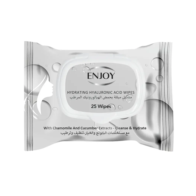 Enjoy Hyaluronic Acid Cleansing Wipes, Moisturizing, 1 Pack