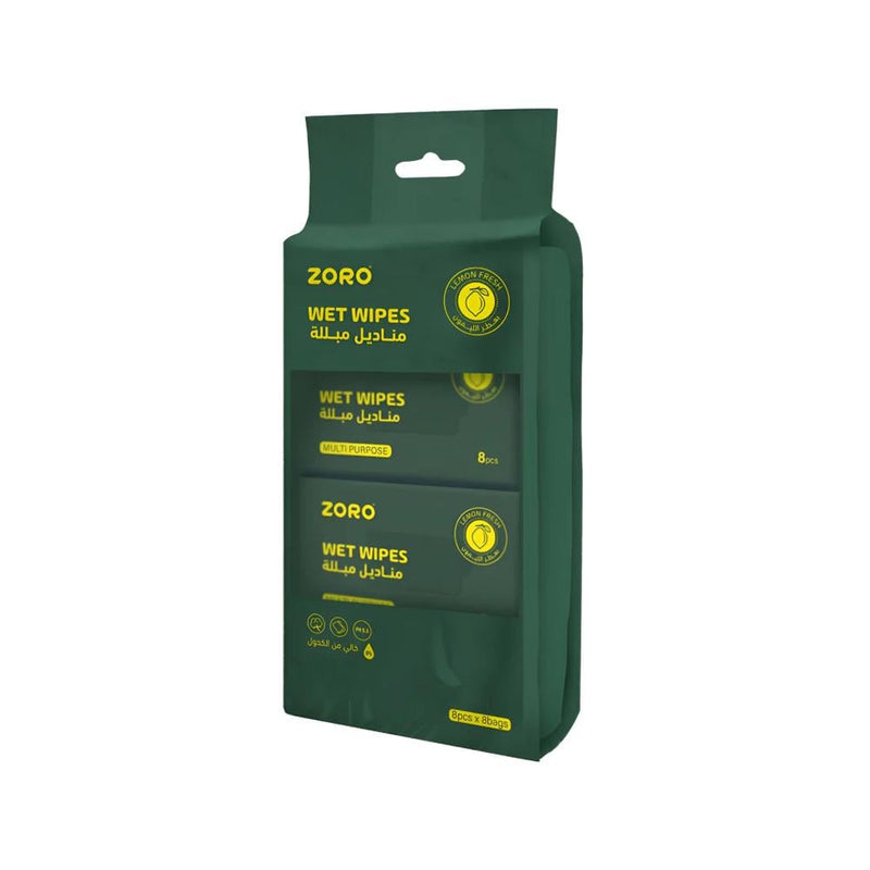 Wet Wipes Lemon Scented Multi-Pack Zoro 64 Wipes
