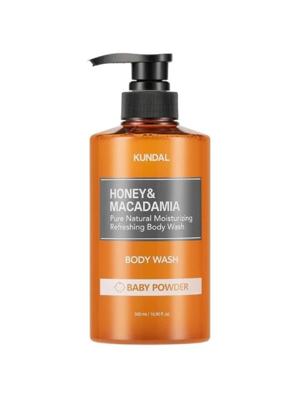 Kundal Pure Honey & Macadamia Body Wash, Baby Powder, 500ml