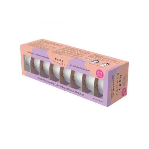 Body Blendz Coffee and White Clay Skincare Capsules, 8 Count