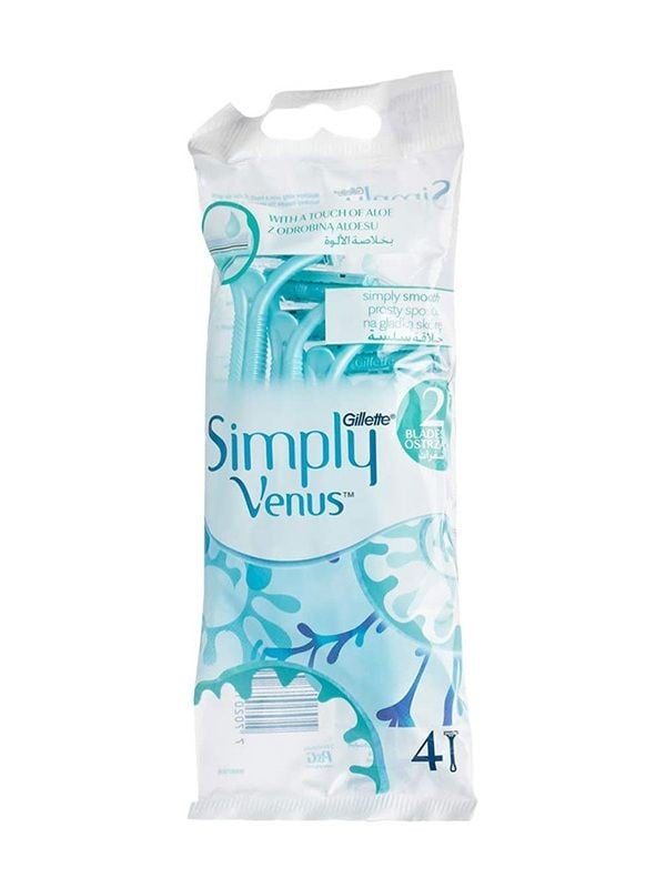 Simply Venus Razor 2-Blade Women's Disposable Gillette 4 Count