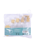 Empty Travel Containers Set 6 Pieces Leakproof Travel Size Bottles Loveme Beauty Beige
