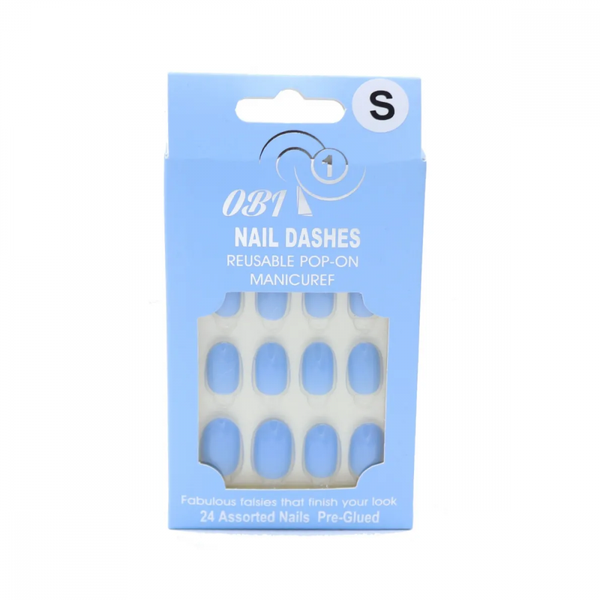 Ob1 Matte Adhesive Artificial Nails, 24 Count, Assorted Sizes, OB-08